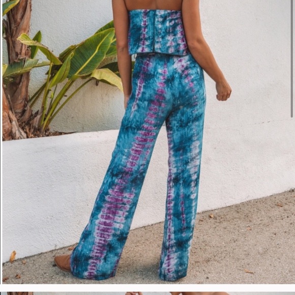 Vici tie dye jumpsuit size medium fits like asmall - Picture 2 of 3